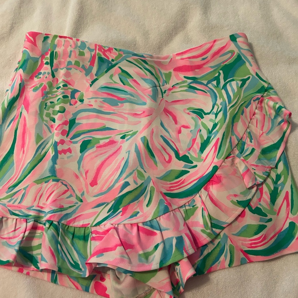 Lilly Pulitzer Vibrant Pink and Green Skort